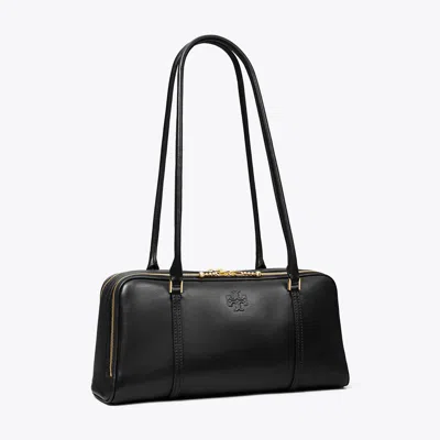 Tory Burch Small Marshmallow Satchel In Black
