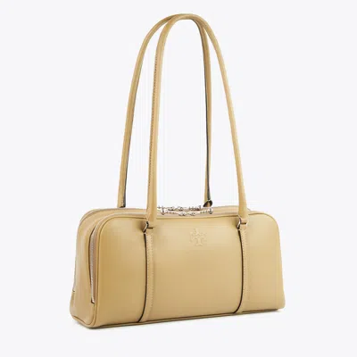 Tory Burch Small Marshmallow Satchel In Brown