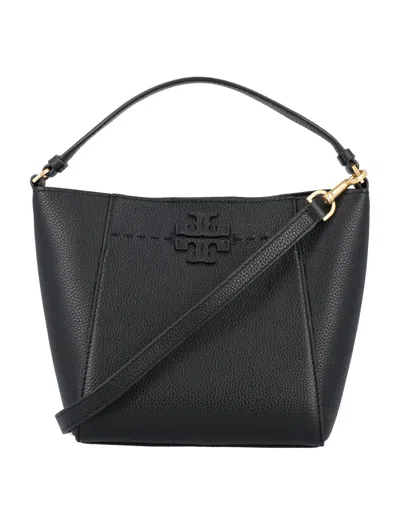 Tory Burch Small Mcgraw Bucket Bag In Black