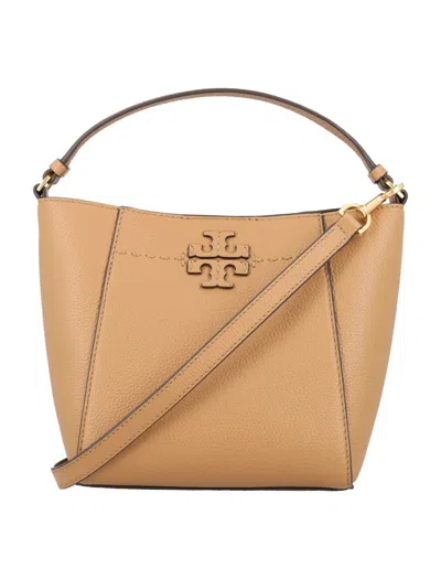 Tory Burch Small Mcgraw Bucket Bag In Tiramisu