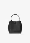 Tory Burch Small Mcgraw Leather Bucket Bag In Black