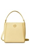 Tory Burch Small Mcgraw Leather Bucket Bag In Lemon