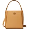 Tory Burch Small Mcgraw Leather Bucket Bag In Tiramisu
