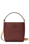 TORY BURCH SMALL MCGRAW LEATHER BUCKET BAG