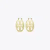 Tory Burch Small Miller Hoop Earrings In Gold