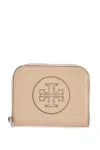 Tory Burch Small Organic Ella Wallet In Beige