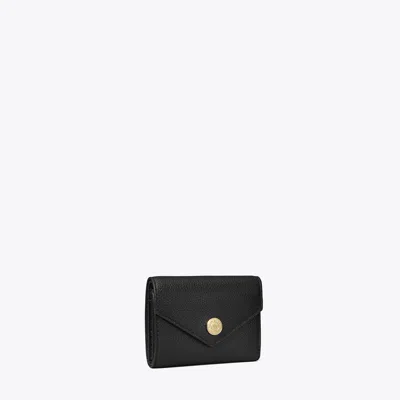 Tory Burch Small Pebble Envelope Wallet In Black