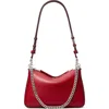 Tory Burch Small Perry Leather Shoulder Bag In Red