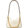 Tory Burch Small Perry Leather Shoulder Bag In Warm White
