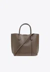 Tory Burch Perry Textured Leather Handbag In Brown