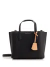 Tory Burch Shopping Perry Small In Pelle Martellata Color In Black