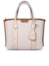 TORY BURCH SMALL PERRY SHOPPING IN TELA CREAM
