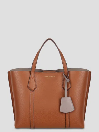 Tory Burch Light Umber Leather Perry Small Tote Bag In Light Amber