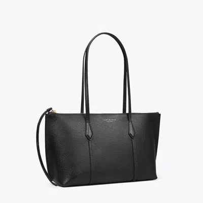Tory Burch Small Perry Zip Tote In Black