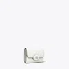 Tory Burch Small Robinson Floral Embossed Wallet In Blanc