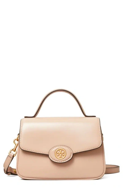 Tory Burch Small Robinson Leather Top Handle Bag In Blush