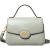 Tory Burch Small Robinson Spazzolato Top-handle Bag In Light Granite