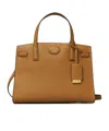 Tory Burch Small Robinson Pebbled Satchel Bag In Brown