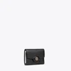 Tory Burch Small Robinson Pebbled Wallet In Black