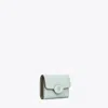 Tory Burch Small Robinson Pebbled Wallet In Blue