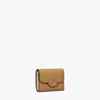 Tory Burch Small Robinson Pebbled Wallet In Brown