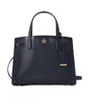 Tory Burch Small Robinson Perforated Tote Bag In Black