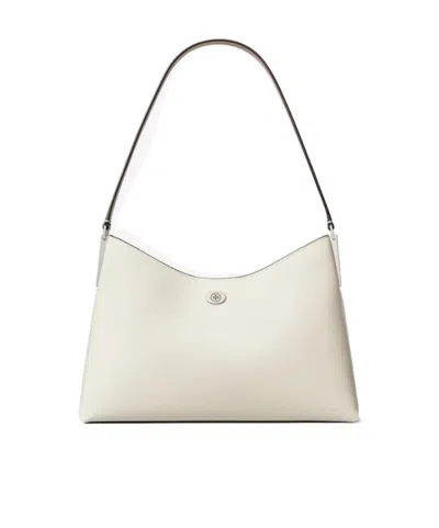 Tory Burch Small Robinson Shoulder Bag In Light Frost