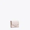 Tory Burch Small Robinson Spazzolato Wallet In Powder Pink