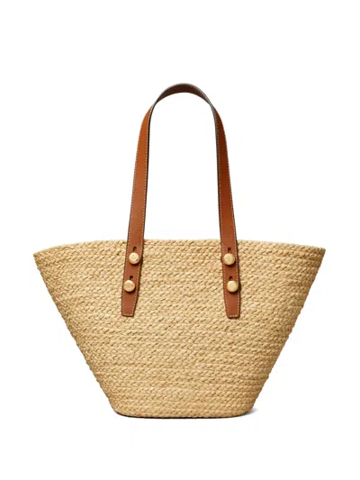 Tory Burch Small Romy Basket Tote Bag In Neutral