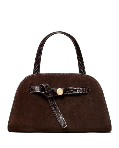 Tory Burch Small Romy Bauletto Handbag In Brown
