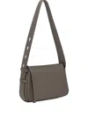 Tory Burch Small Romy Leather Shoulder Bag In Gray