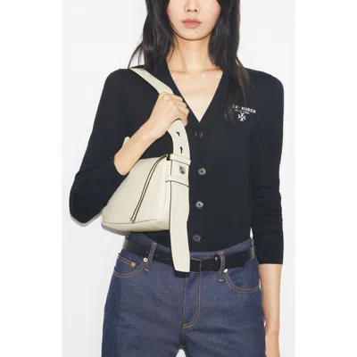 Tory Burch Small Romy Leather Shoulder Bag In Sand