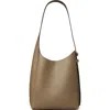 Tory Burch Small Romy Pebble Leather Hobo Bag In Brown