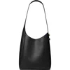 Tory Burch Small Romy Pebble Leather Hobo Bag In Black