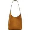 Tory Burch Small Romy Pebble Leather Hobo Bag In Brown