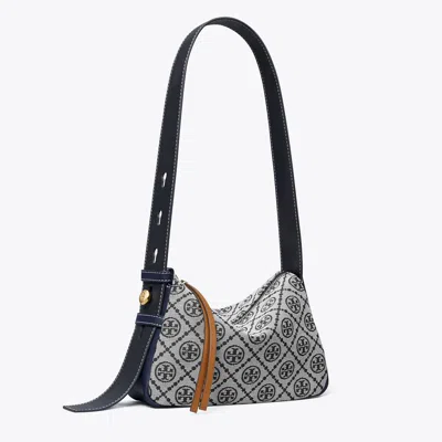 Tory Burch Small Romy T Monogram Shoulder Bag In Blue