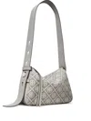 Tory Burch Small Romy T Monogram Canvas Shoulder Bag In Gray
