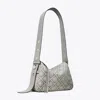 Tory Burch Small Romy T Monogram Shoulder Bag In Gray