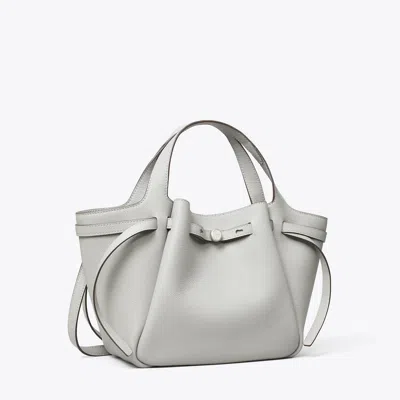 Tory Burch Small Romy Tote In Light Granite