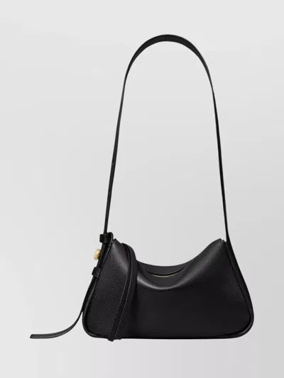 Tory Burch Small Shoulder Bag Featuring Curved Design In Black