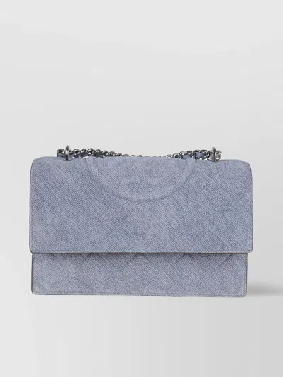 Tory Burch Small Shoulder Bag With Chain Strap In Denim
