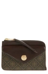 Tory Burch T Monogram Coated Canvas Envelope Small Wallet In French Press