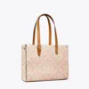 Tory Burch Small T Monogram Contrast Embossed Tote In Pattern