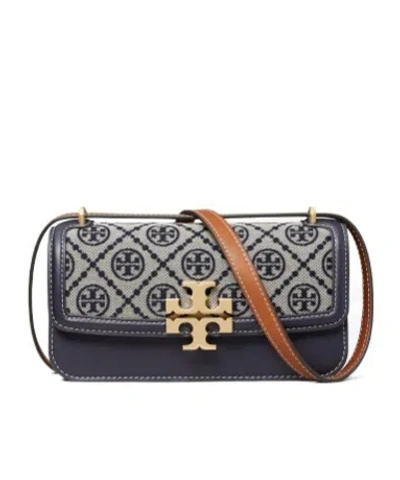 Tory Burch Small T Monogram Eleanor Shoulder Bag In Black