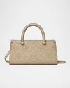 Tory Burch Small T Monogram Embossed East-west Tote Bag In Fresh Clay