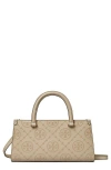 Tory Burch T Monogram Embossed Small Rectangular Tote In Fresh Clay