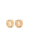 Tory Burch Small T Monogram Hoop Earrings In Yellow