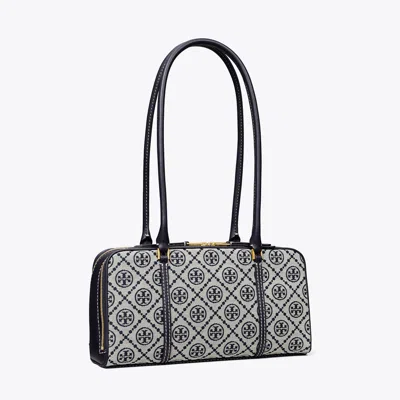 Tory Burch Small T Monogram Marshmallow Satchel In Blue