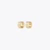 Tory Burch Small T Monogram Pavé Hoop Earring In Tory Gold/crystal