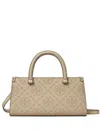 Tory Burch T Monogram Embossed Small Rectangular Tote In Neutrals